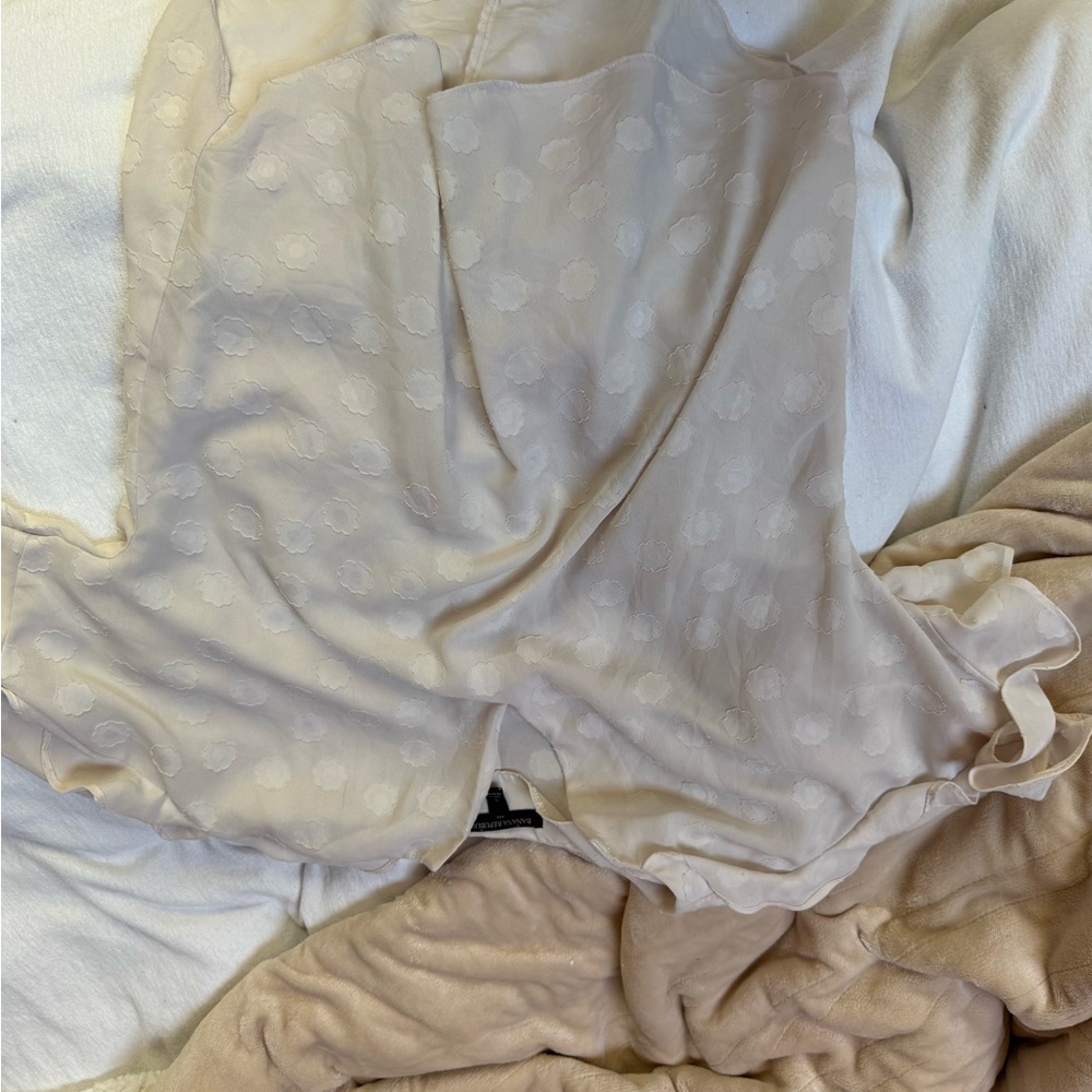 Banana Republic White Floral Blouse